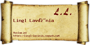 Lingl Lavínia névjegykártya